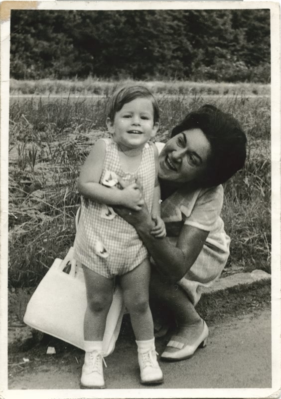 Eva with Son Kenny in Leipzig - 1970