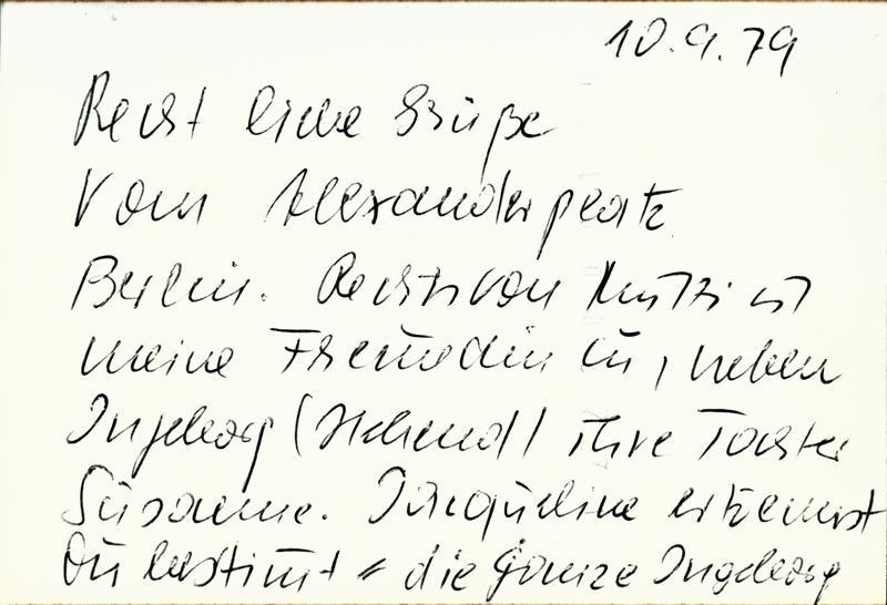 ** Right lovely greetings from Alexanderplatz Berlin - To the right of my Mommy is my girlfriend, next is Ingeborg ? , her daughter Susanne - Jacqueline you recognize for certain - The entire Ing?