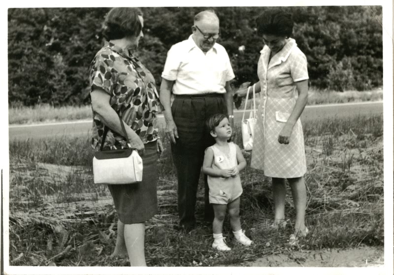 Eva with Son Kenny, Mr. & Mrs. Reinhardt in Leipzig - 1970