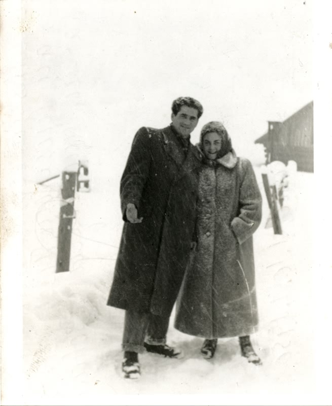 A nice young man sat with us at our table - It has snowed in Memmingen - ?nau - January 10, 1950